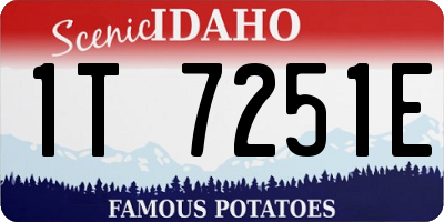 ID license plate 1T7251E