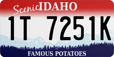 ID license plate 1T7251K