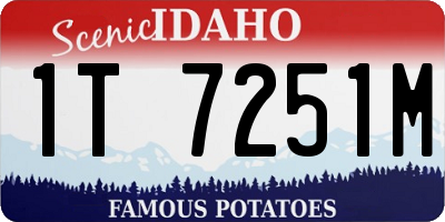 ID license plate 1T7251M