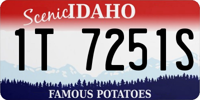 ID license plate 1T7251S