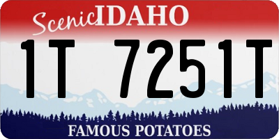 ID license plate 1T7251T