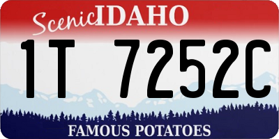 ID license plate 1T7252C