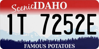 ID license plate 1T7252E