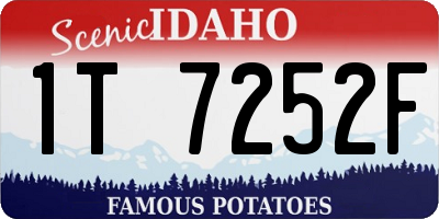 ID license plate 1T7252F