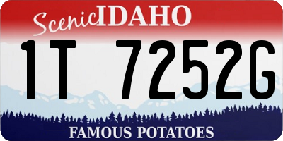 ID license plate 1T7252G