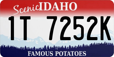 ID license plate 1T7252K