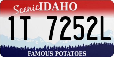 ID license plate 1T7252L