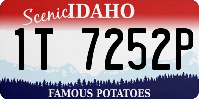 ID license plate 1T7252P
