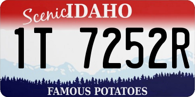ID license plate 1T7252R