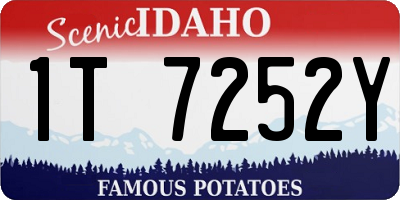 ID license plate 1T7252Y