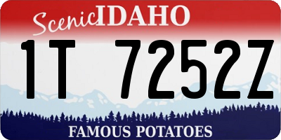 ID license plate 1T7252Z