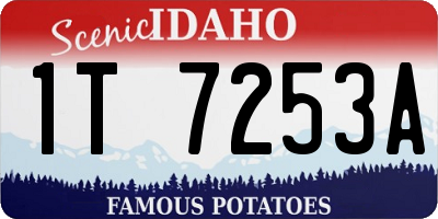 ID license plate 1T7253A