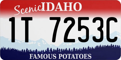 ID license plate 1T7253C
