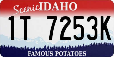 ID license plate 1T7253K