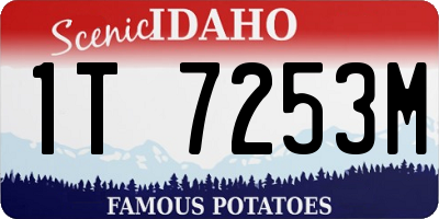 ID license plate 1T7253M