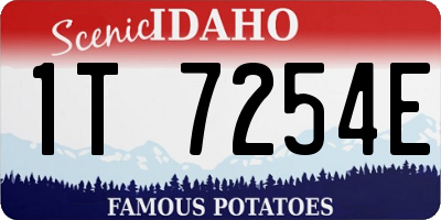 ID license plate 1T7254E