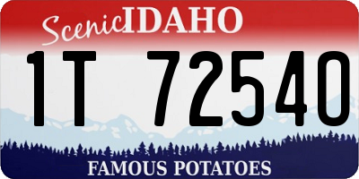 ID license plate 1T7254O