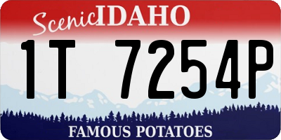 ID license plate 1T7254P