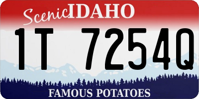 ID license plate 1T7254Q