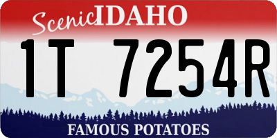 ID license plate 1T7254R