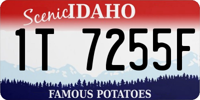 ID license plate 1T7255F