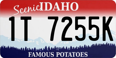 ID license plate 1T7255K