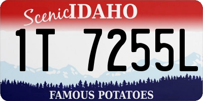 ID license plate 1T7255L
