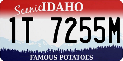 ID license plate 1T7255M