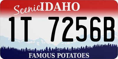 ID license plate 1T7256B