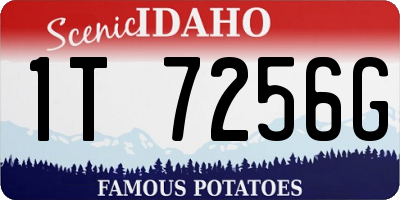 ID license plate 1T7256G