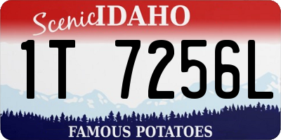 ID license plate 1T7256L