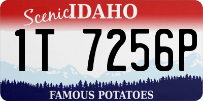 ID license plate 1T7256P
