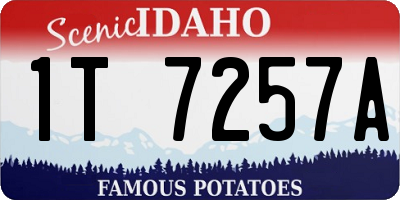 ID license plate 1T7257A
