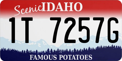 ID license plate 1T7257G