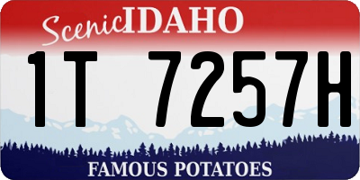 ID license plate 1T7257H