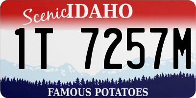 ID license plate 1T7257M
