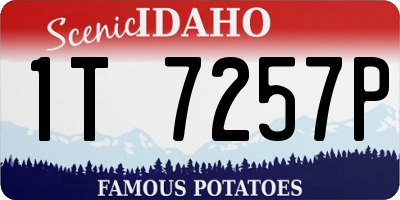 ID license plate 1T7257P