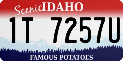ID license plate 1T7257U
