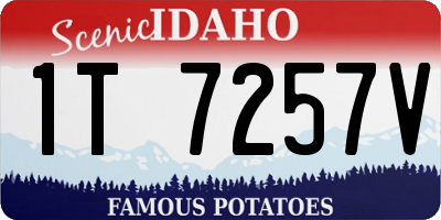 ID license plate 1T7257V