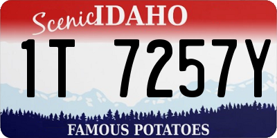 ID license plate 1T7257Y