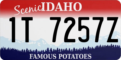ID license plate 1T7257Z