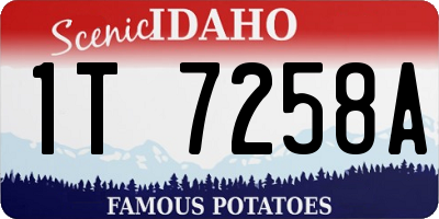 ID license plate 1T7258A