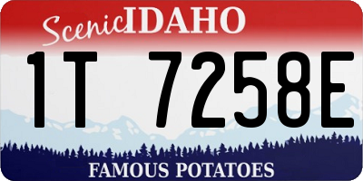 ID license plate 1T7258E