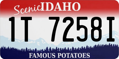 ID license plate 1T7258I