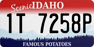 ID license plate 1T7258P