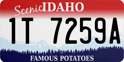 ID license plate 1T7259A