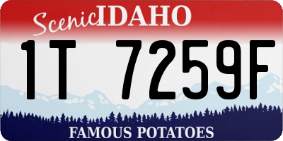 ID license plate 1T7259F