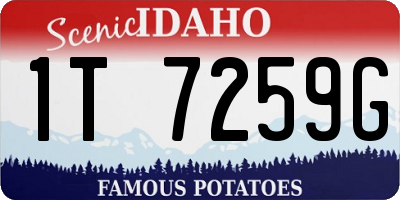 ID license plate 1T7259G