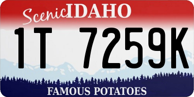 ID license plate 1T7259K
