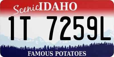 ID license plate 1T7259L
